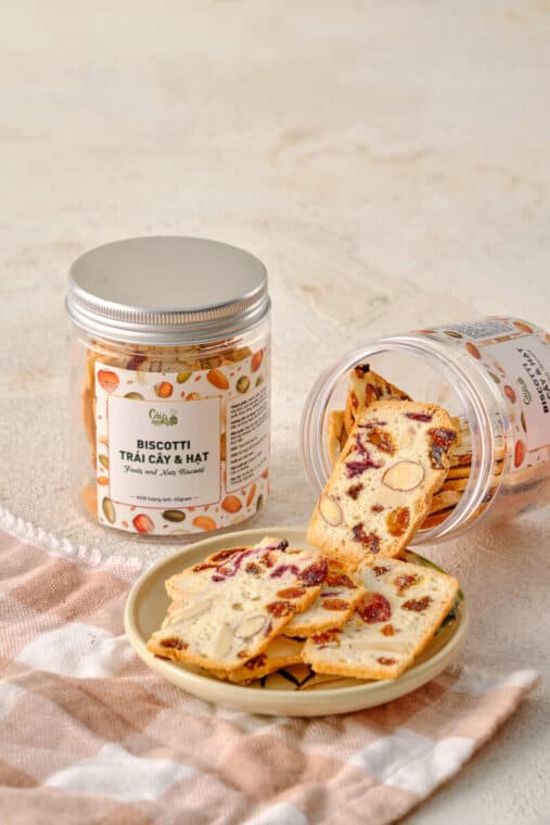 Fruits and Nuts Biscotti - Biscotti Trái Cây và Hạt - 65gram