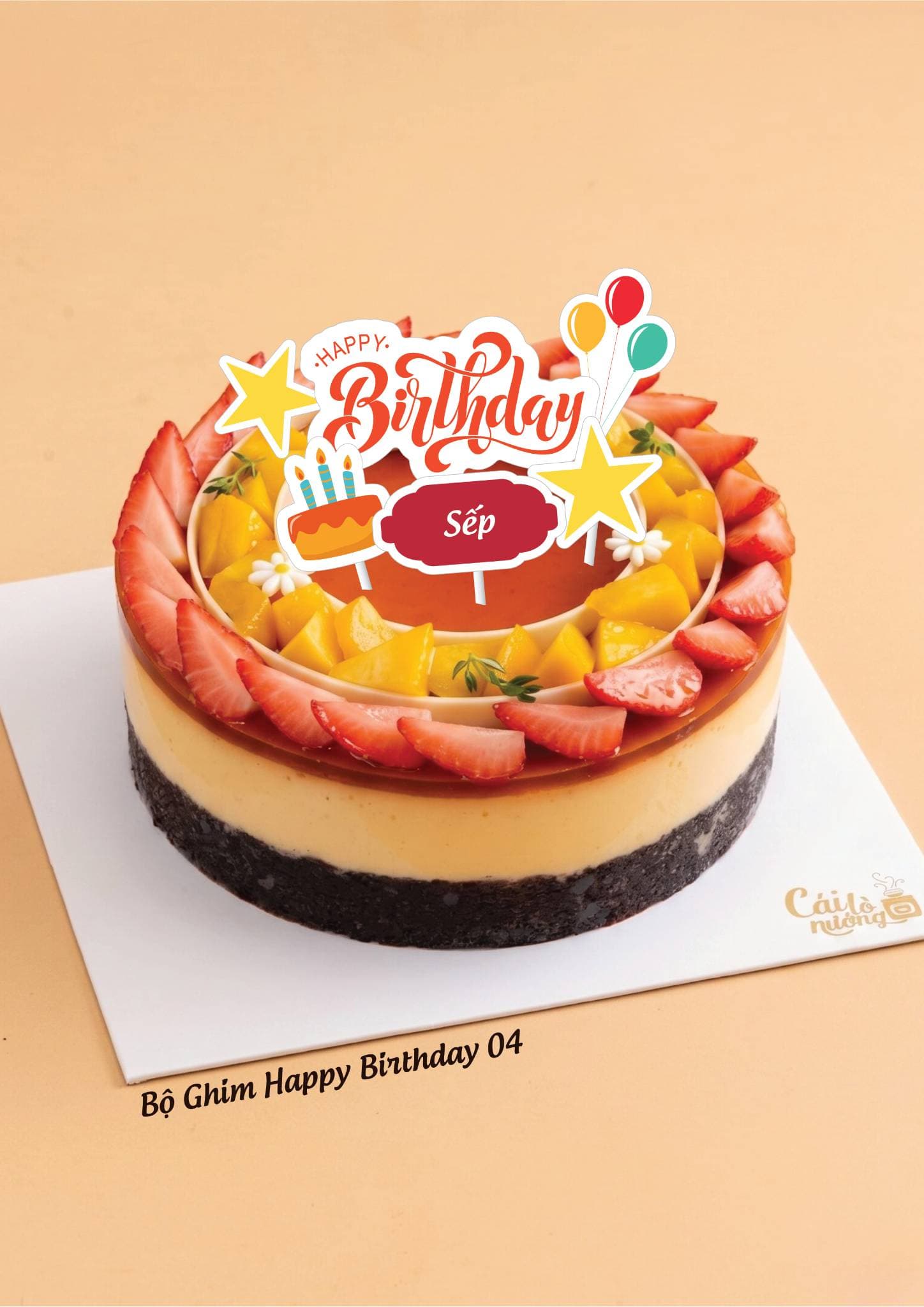 Peach Flower - Bánh Flan Gato Đào Dâu