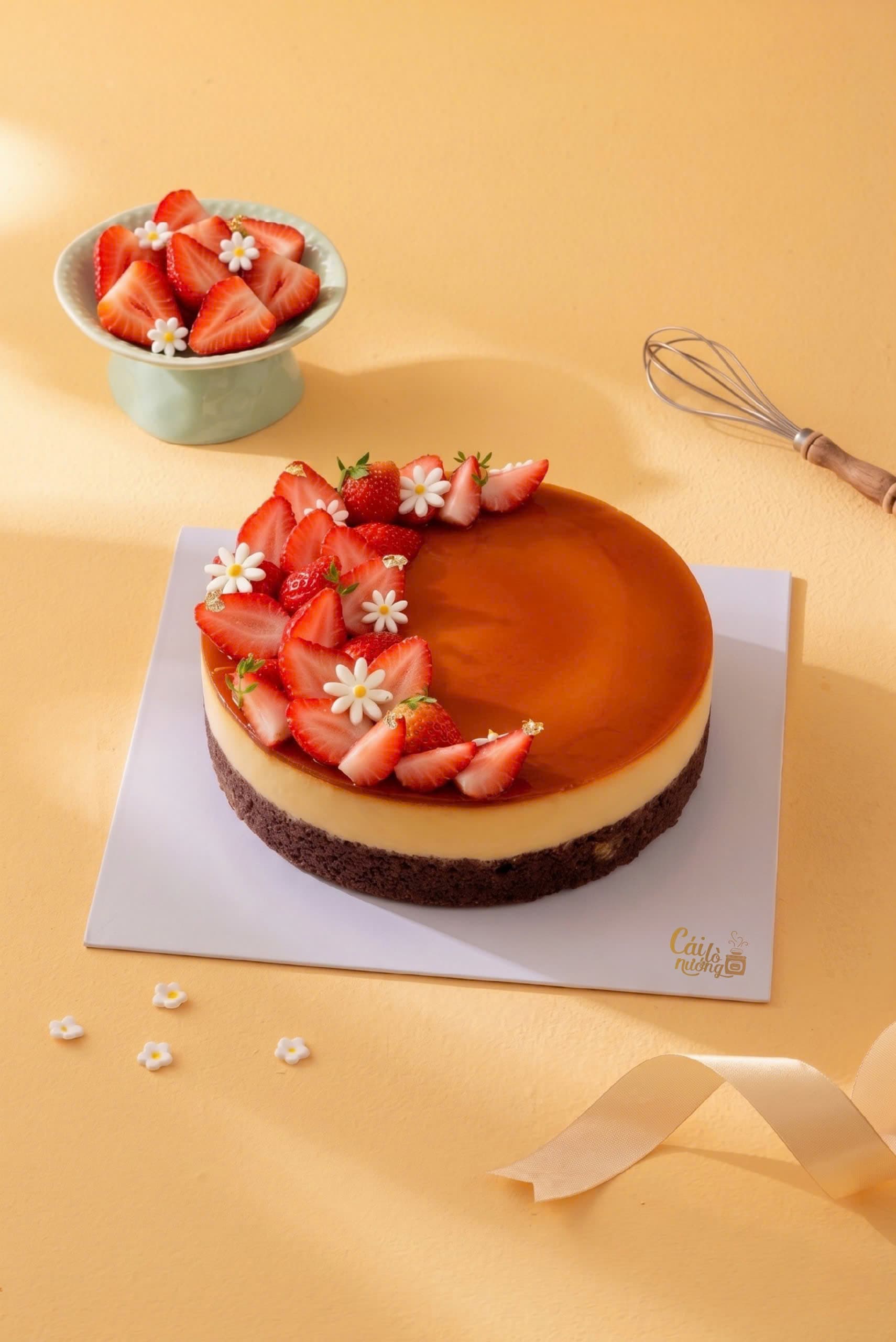 Bánh Flan Gato Strawberry