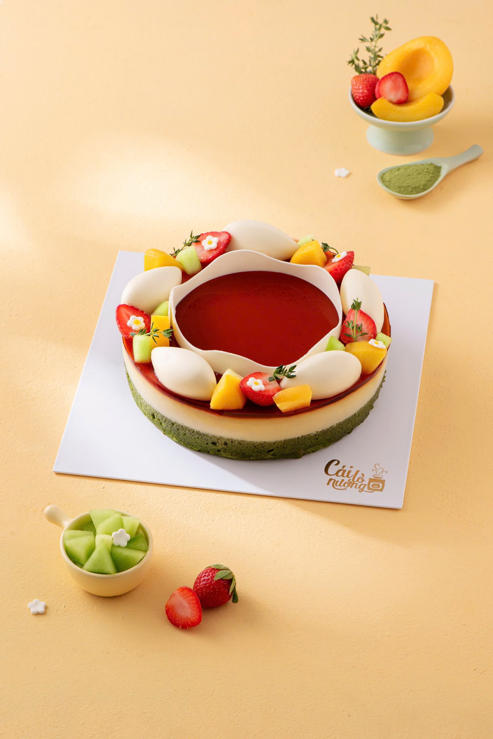 Soft Glow - Bánh Flan Gato Mè đen Matcha