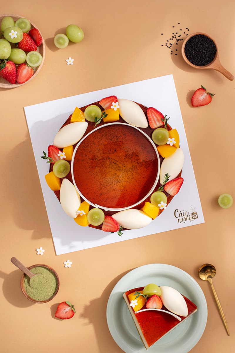 Soft Glow - Bánh Flan Gato Mè đen Matcha