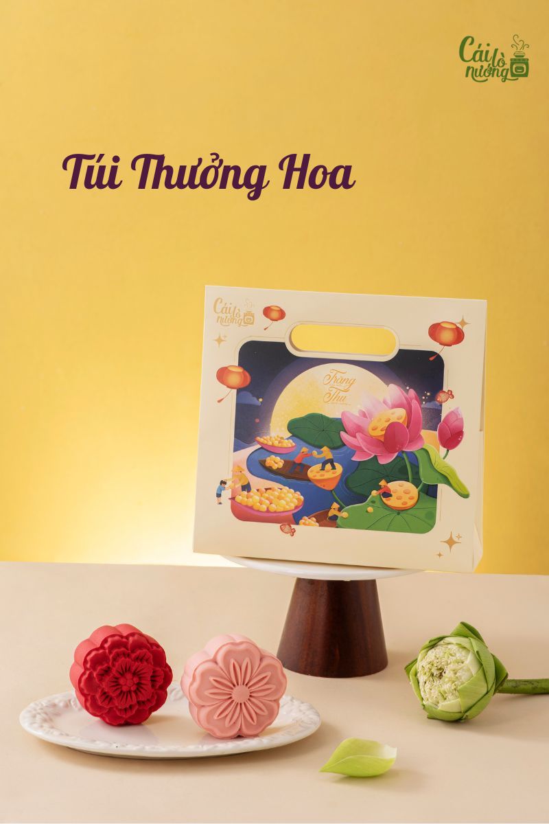 Túi Thưởng hoa - Bánh Trung thu cao cấp