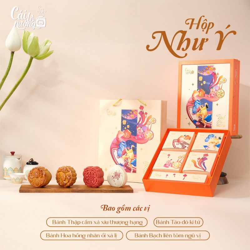 Hộp bánh Trung thu cao cấp của tiệm Cái Lò Nướng