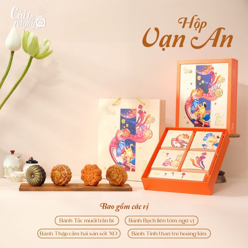 Hộp bánh Trung thu cao cấp của tiệm Cái Lò Nướng