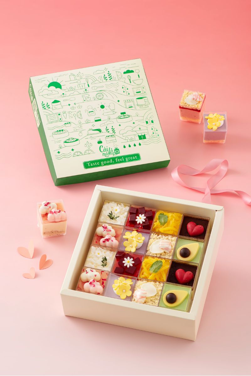 SWEETBOX SIGNATURE (Xanh) - Hộp 16 bánh