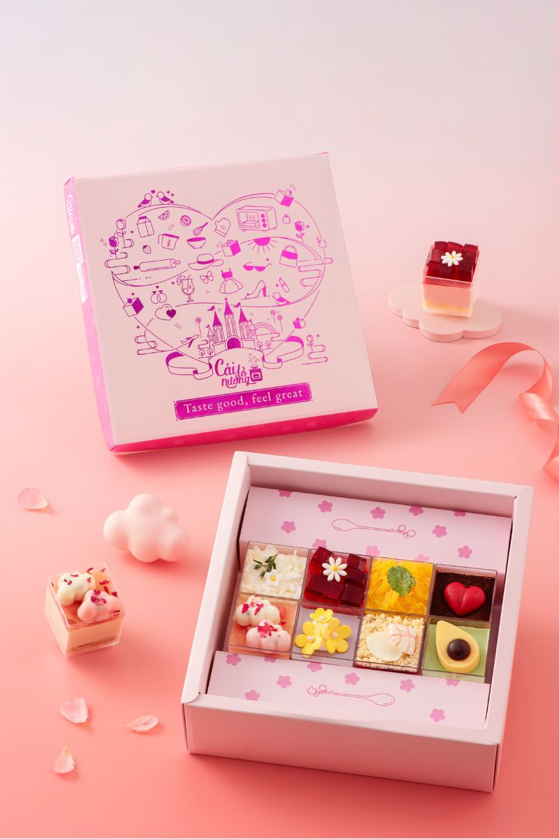 SWEETBOX SIGNATURE (HỒNG) - Hộp 8 bánh