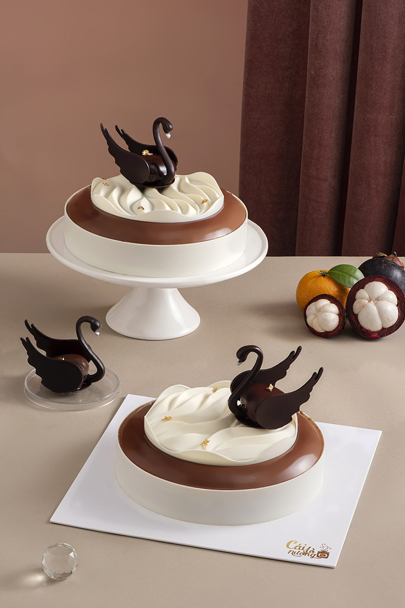 Noire Mangosteen - Entremet Măng Cụt (màu Nâu)