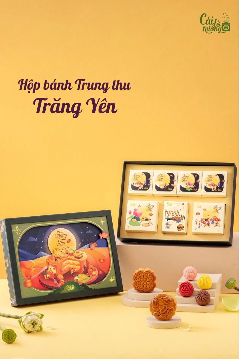 Hộp bánh Trung thu cao cấp Trăng Yên mang ý nghĩa chúc phúc, an khang 