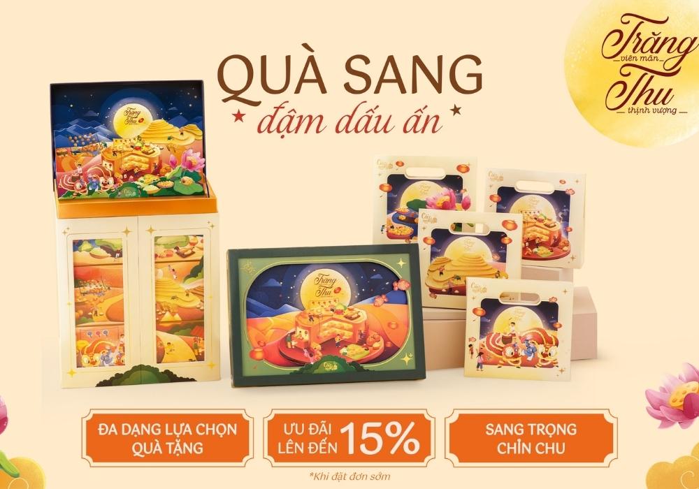 Set túi quà Trung thu tinh tế của Cái Lò Nướng